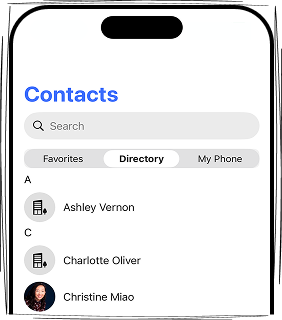 Calls, voicemails, and contacts in one app